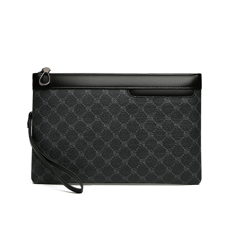 Pochette rétro en cuir homme