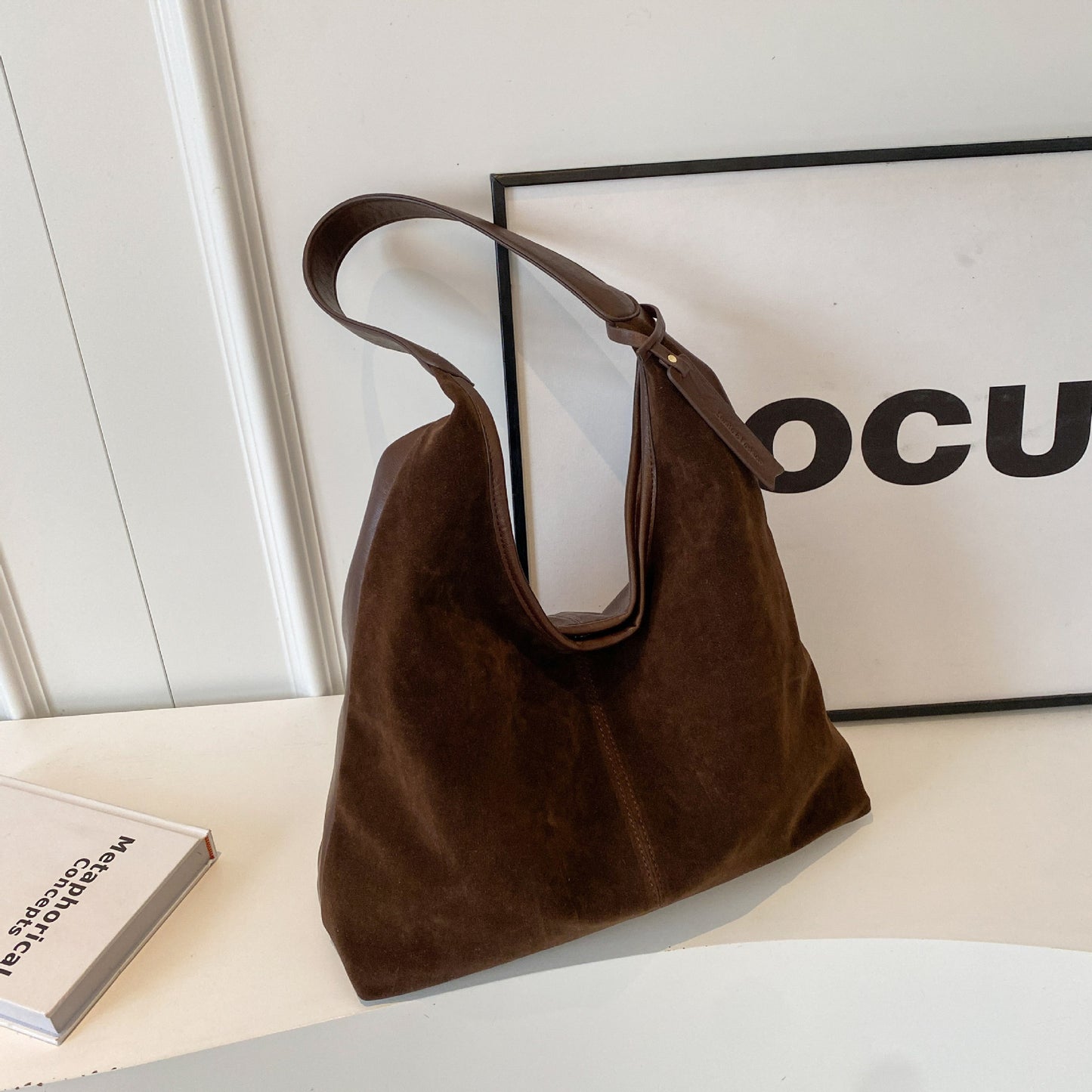 Sac à bandoulière vintage en daim